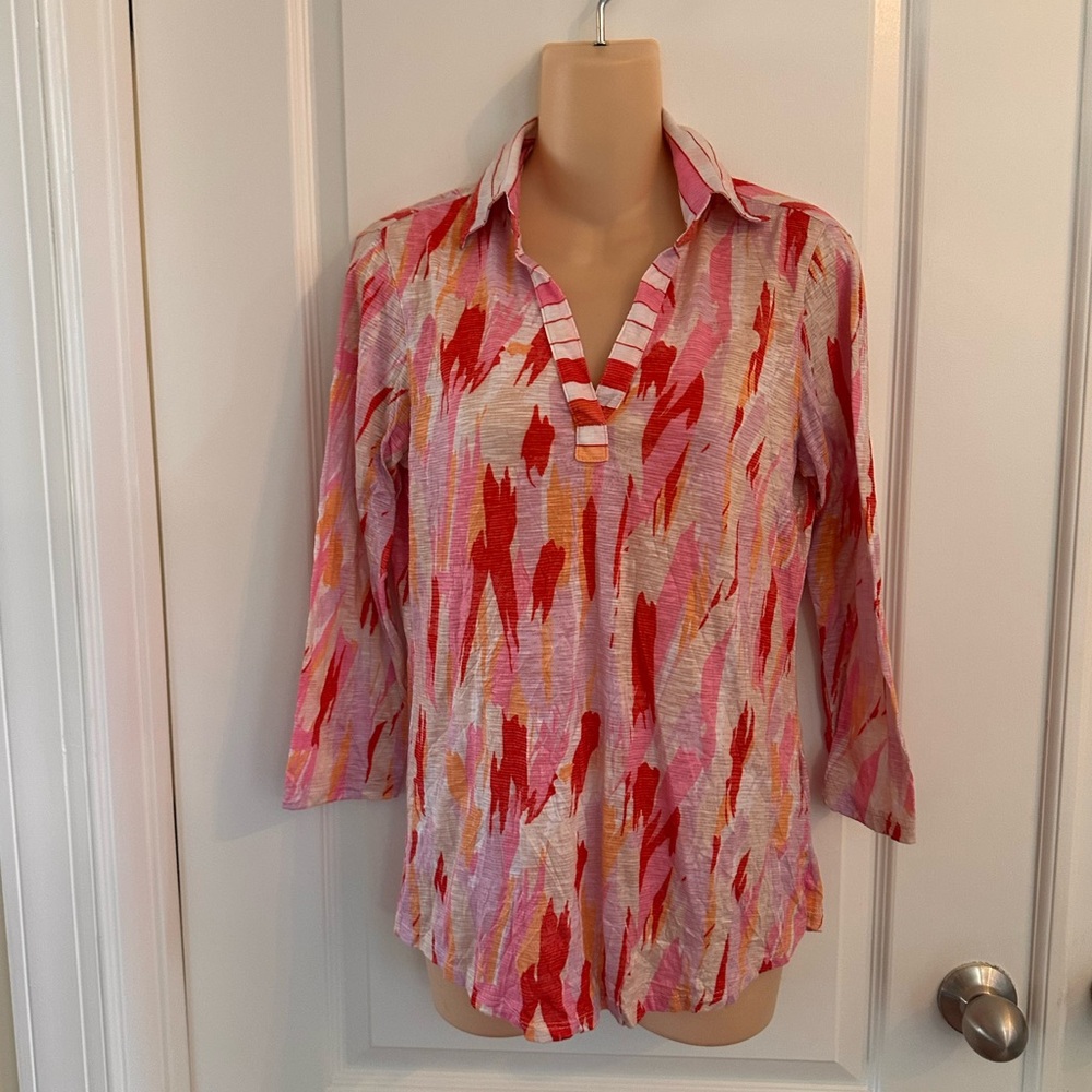 $123 David Cline Crushed Top‎ 3/4 Sleeves